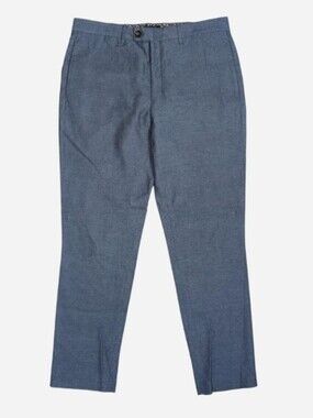 Ted Baker London blue trousers, size 34 R cotton-linen trouser. NWT